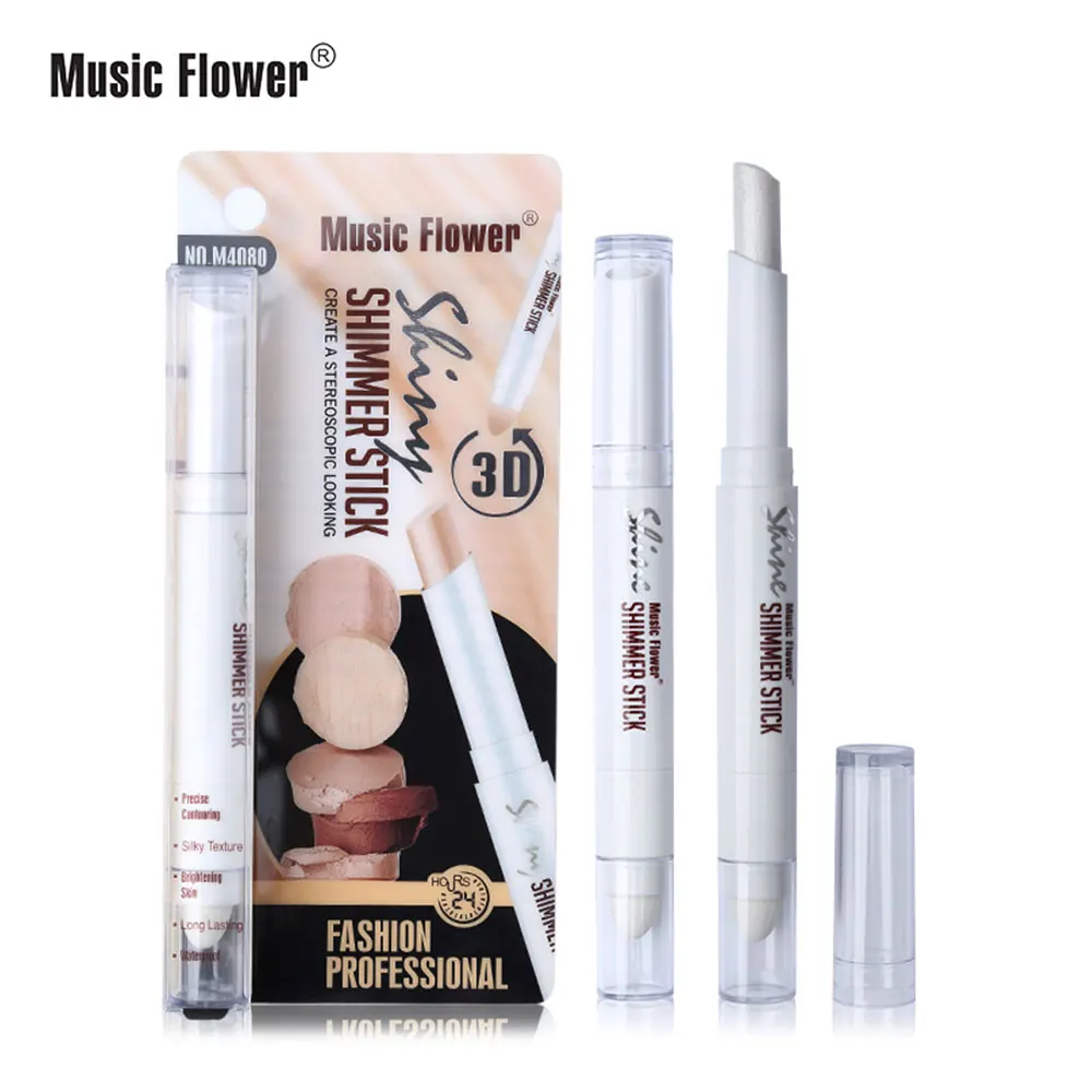 

Music Flower Double Ended Makeup V face shadow nose shadow highlights bright stereo repair Pen Bronzer Contour Pencil
