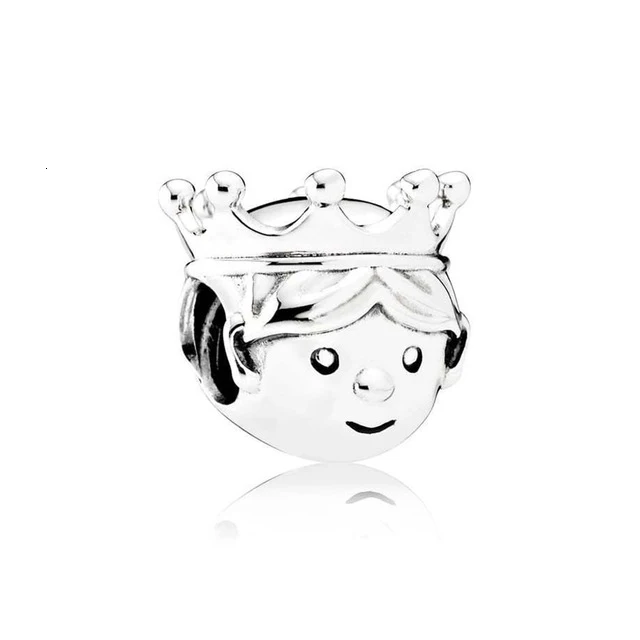 925 стерлингового серебра 1:1 Аутентичные 791959 драгоценные prince шарм браслеты с подвесками браслет женский ювелирные изделия - Цвет: White