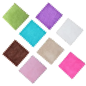 

1Pcs 300*300mm EVA foam suede living room mosaic carpet children crawling color mosaic carpet Mat Carpet Kids Non-Slip Door