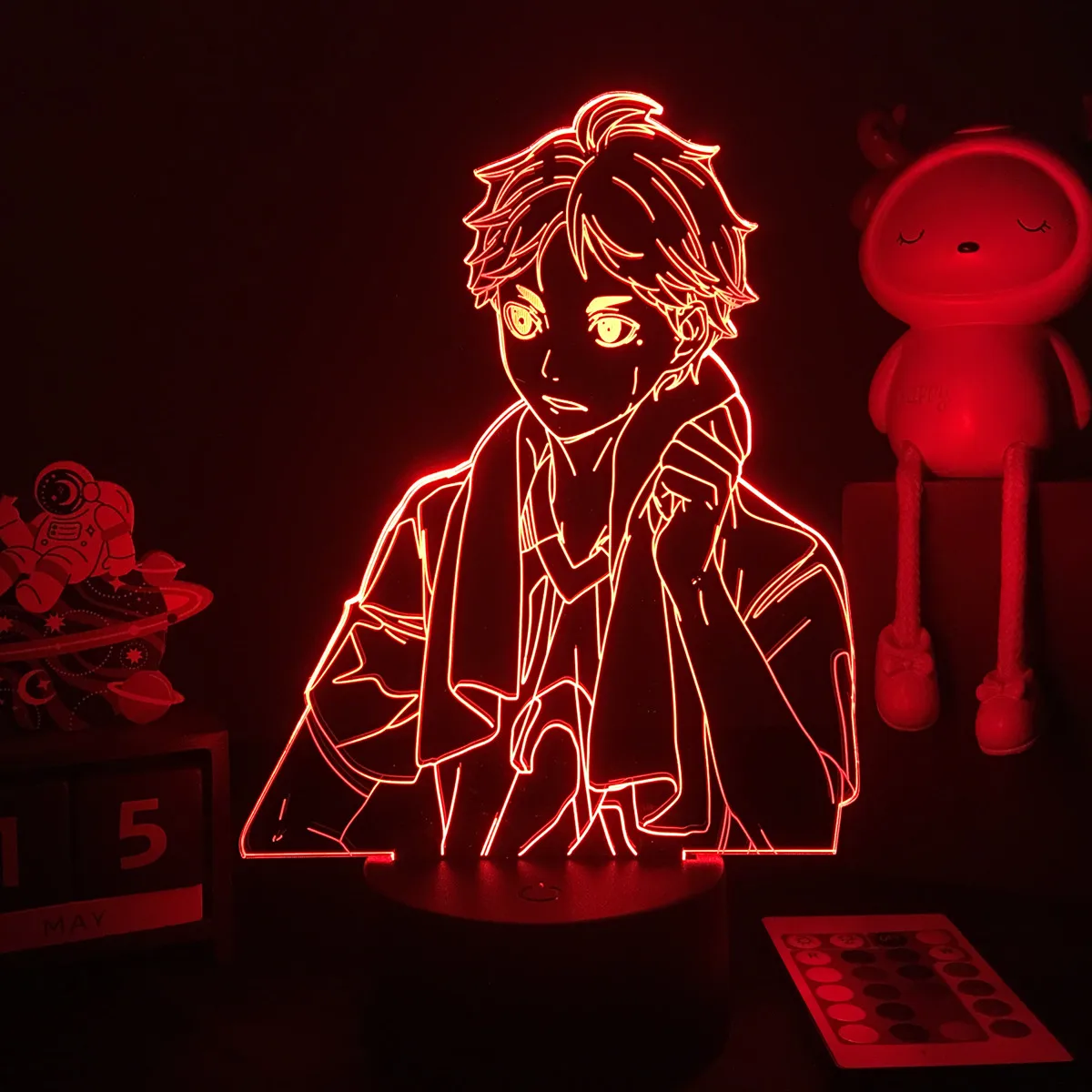 3D LED Night Light Anime Haikyuu!! Cool Manga Gifts Sugawara Koushi Figure for Bedroom Decor Nightlight Kids Child Birthday Gift candle night