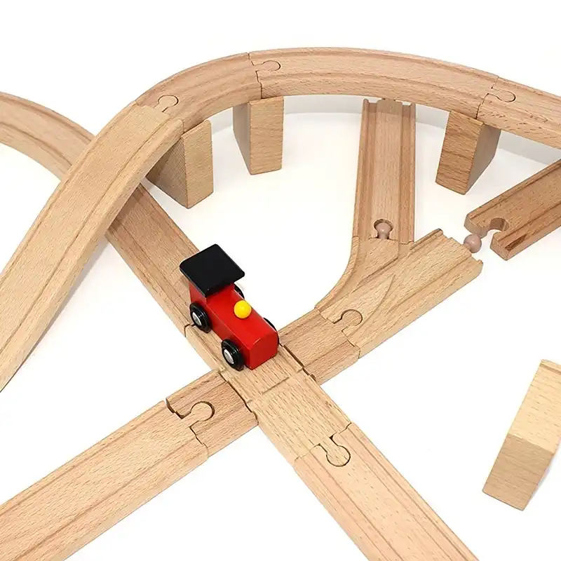 wooden road track