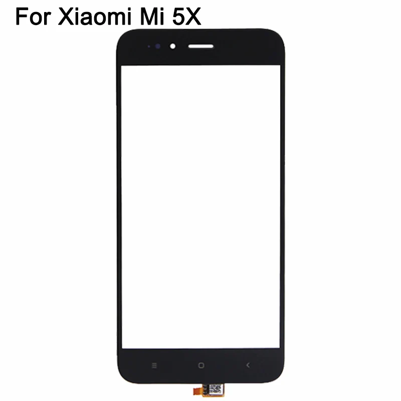 mi 5X сенсорный экран для Xiao mi A1 mi 5X сенсорный сенсор Стекло Объектив дигитайзер панель - Цвет: Черный