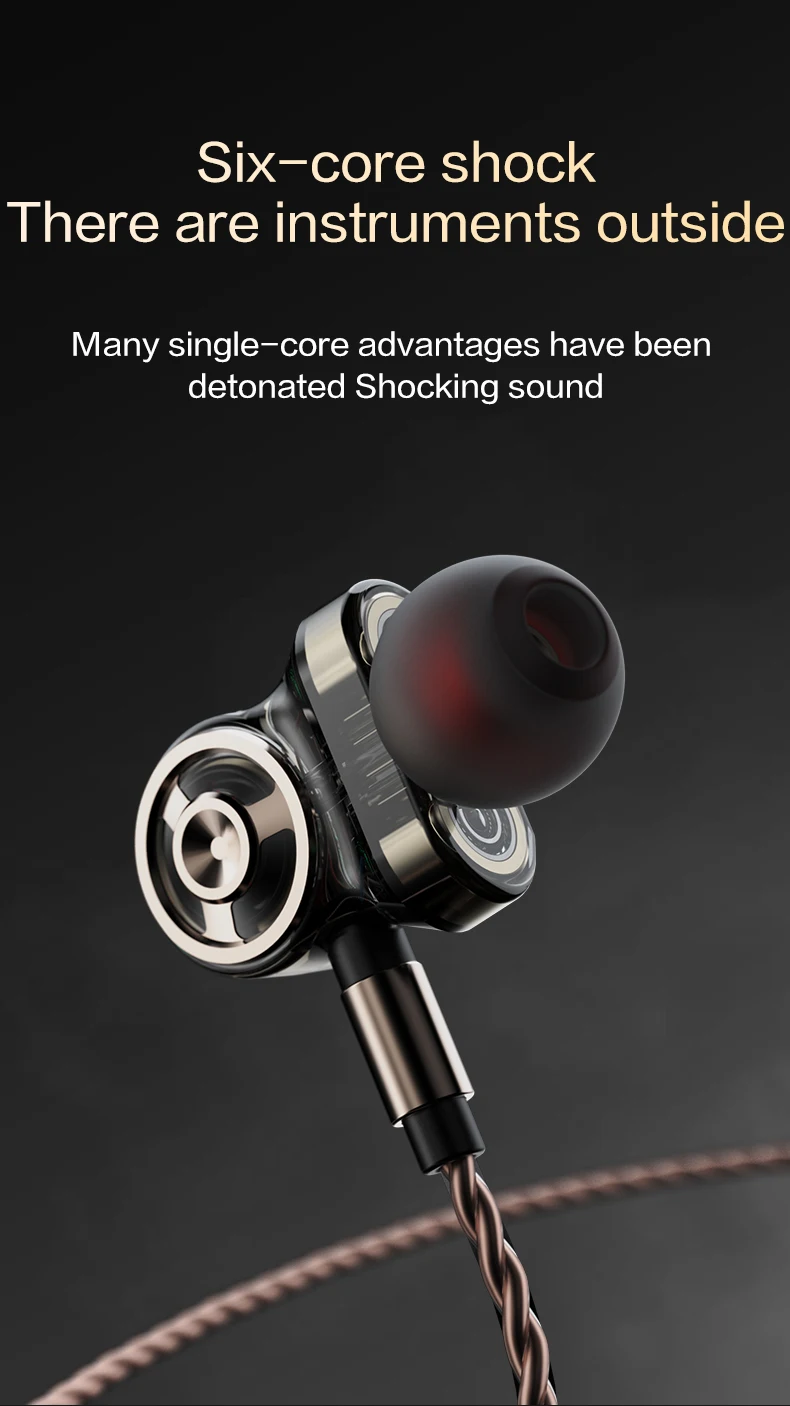 QKZ CK10 в ухо наушники с микрофоном 6 Динамический драйвер блок Стерео спорт HIFI сабвуфер наушники fone de ouvido auriculares