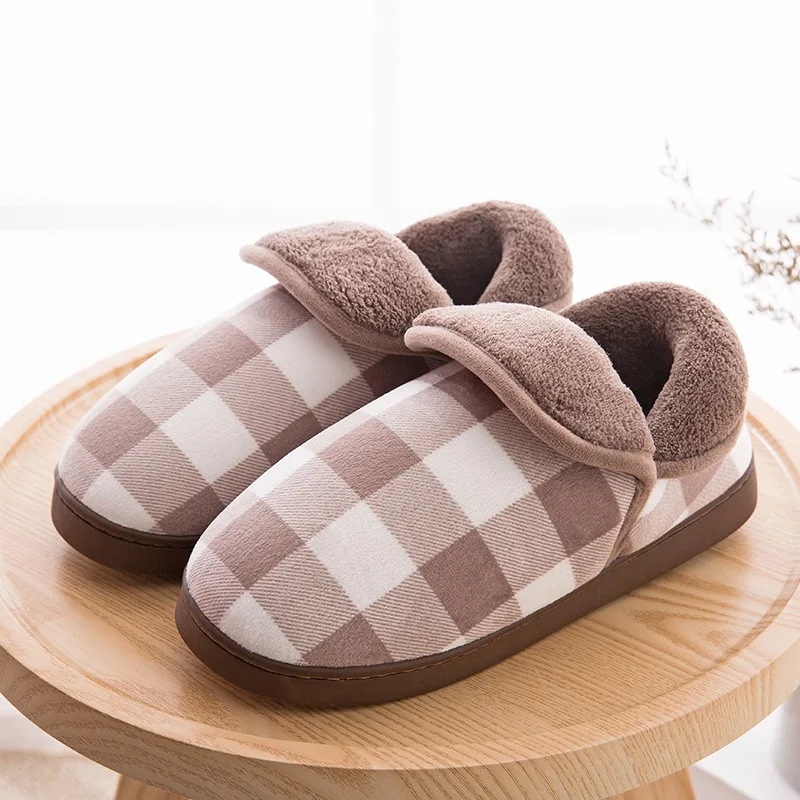 Зимние мужские теплые тапки домашние зимние меховые домашняя обувь мягкие без