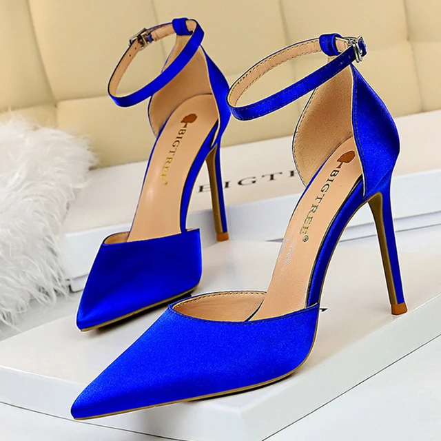 Pencil High Heel - Sexy Neon Sandals Woman Sandals Pointed Fish Toe Cross  Stilettos Sharp Point Toe