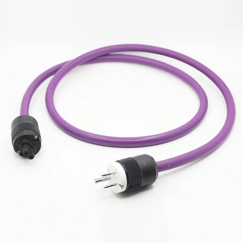 

1m ac-313 OFC Power cable with Gold plated us power connector AC power cable+fingure 8 IEC connector