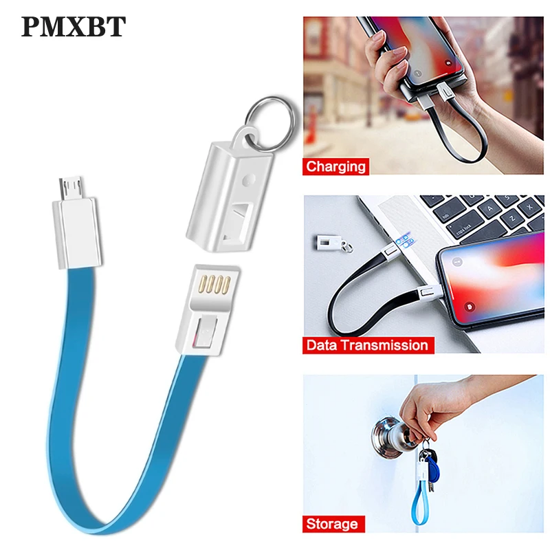 

Keychain USB Fast Charger Sync Data Cable For iphone Xs Type-C Micro USB C Short Cable Bag Pendant Key Chain Mobile Phone Cables