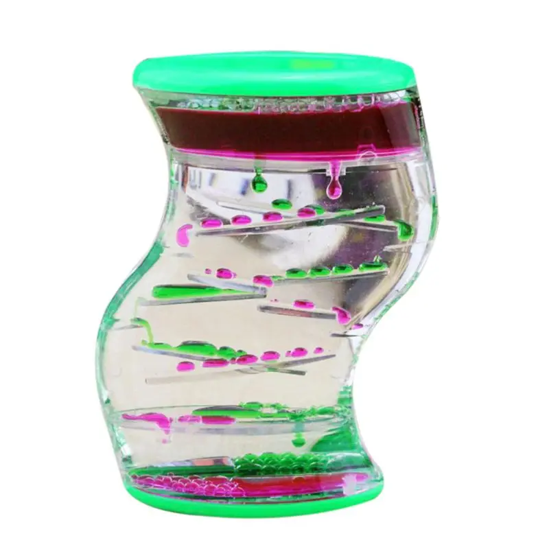Z выход жидкость движение Bubbler песочные часы плавающие масло украшение дома Q6PD