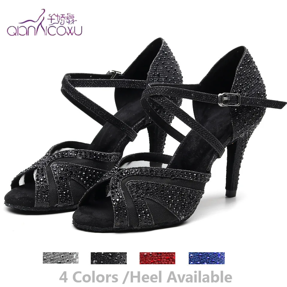 

Slip On Jazz Salsa Ballroom Latin Dance Shoes For Dancing Women Practice Chinese Pole Line Dances With Heels Summer Sandals