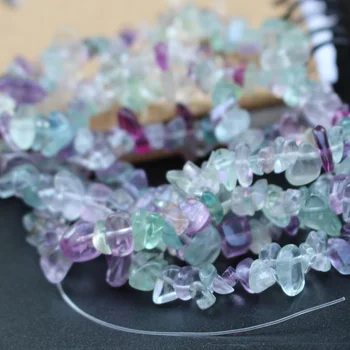 

1strand 78cm 4mm~9mm Fluorite beads Chip beads for jewelry making Wholesale and Retail