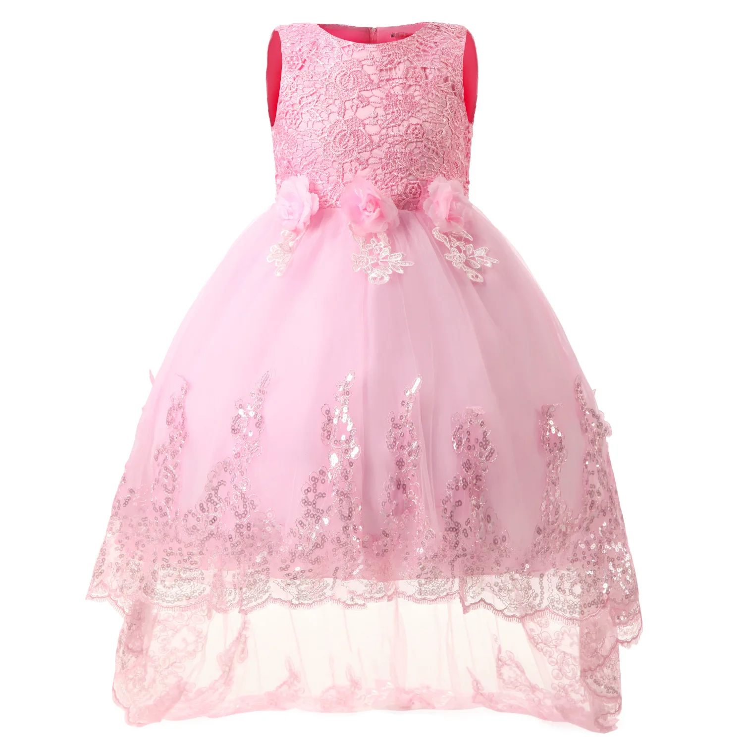 Фиолетовое платье; кружевное вечернее платье на свадьбу; платье-пачка принцессы; детская одежда с цветочным узором для девочек; детская праздничная одежда для девочек - Цвет: Style 4