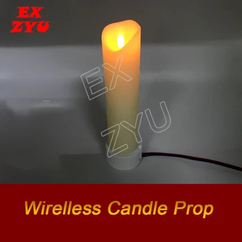 

EXZYU Wireless Candle Prop Sequence or Simultaneous Version real escape room game put candles on correct position to unlock