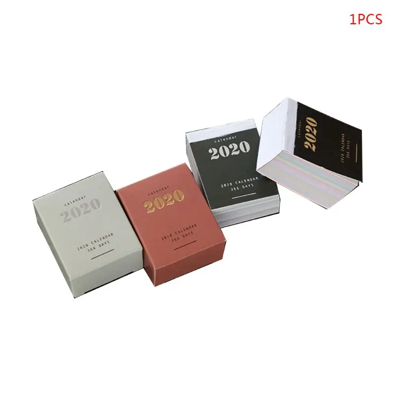 

2020 Mini Desktop Calendar Daily Planner Book Annual Agenda Organizer Paper DIY