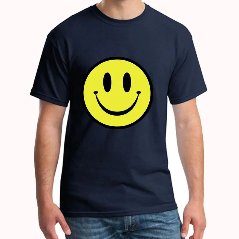 

printed Old Skool Rave Smile tshirt loose size 5xl cool humorous streetwear men tee t shirts Crew Neck Normal