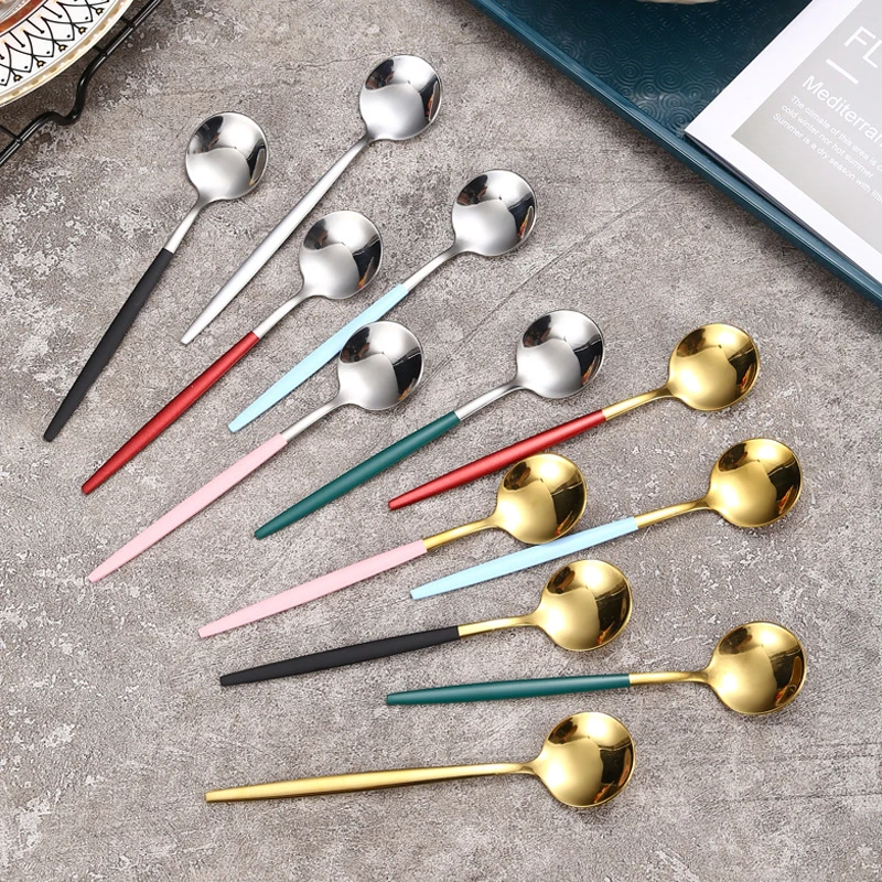 Schneespitze 6Pcs Cuilleres A Cafe,Cuillères à Café Pour Glace Café