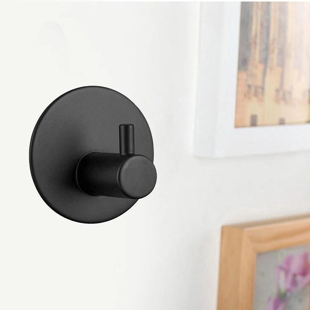 

Self Adhesive Hooks in Bathroom Wall-mounted Hooks for Hanging Wall Hanger Heavy Duty Stainless Steel Coat Holder Towel Hooks