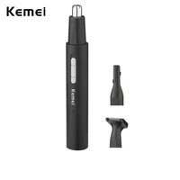 Kemei Portable Nose Ear Hair Trimmer Micro USB Charging 3-in-1 Eyebrow Beard Trimmer for Men and Women Pain-Free Lightweight 1
