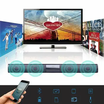 

Wireless Bluetooth Sound Bar Speaker System TV Home Theater Soundbar Subwoofer