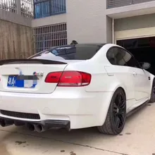 Для BMW E92 E93 спойлер для губ Большой wing318i 320i 325i углеродное волокно Материал Задний спойлер, крыло, багажник P Стиль Белый Черный спойлер