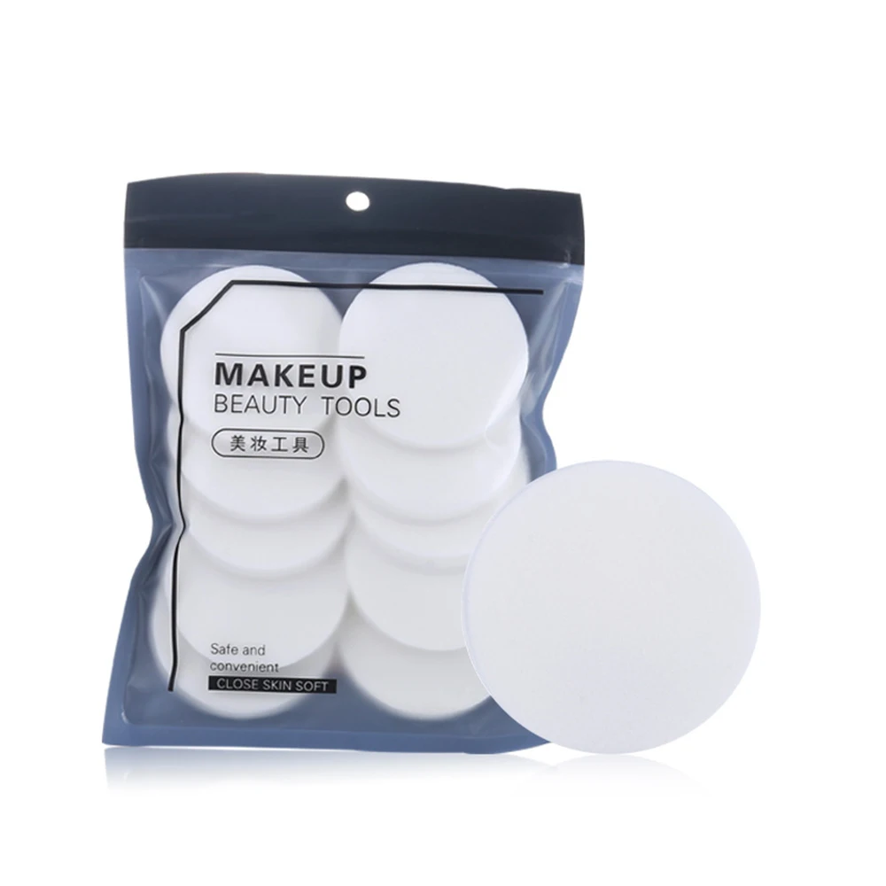 10pcs/pack Makeup Sponge Powder Puff Women Facial Sponges Soft Powder Puff Beauty Foundation Cosmetic Make-up Sponges