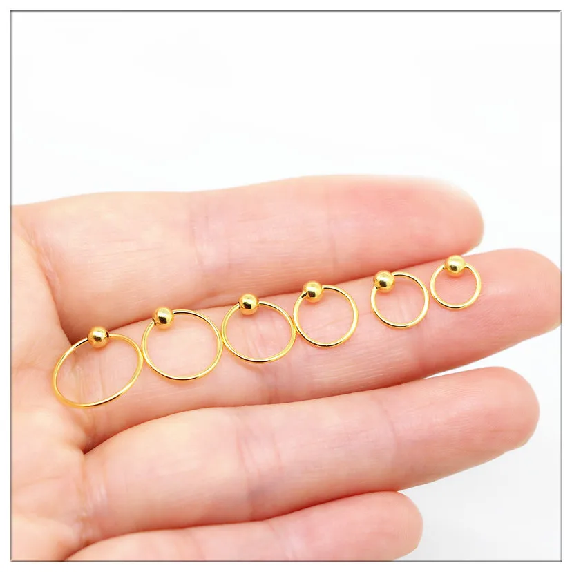 Новые серьги из настоящего серебра 925 пробы, модные серьги с 24K золотом, маленькие круглые серьги-кольца для женщин