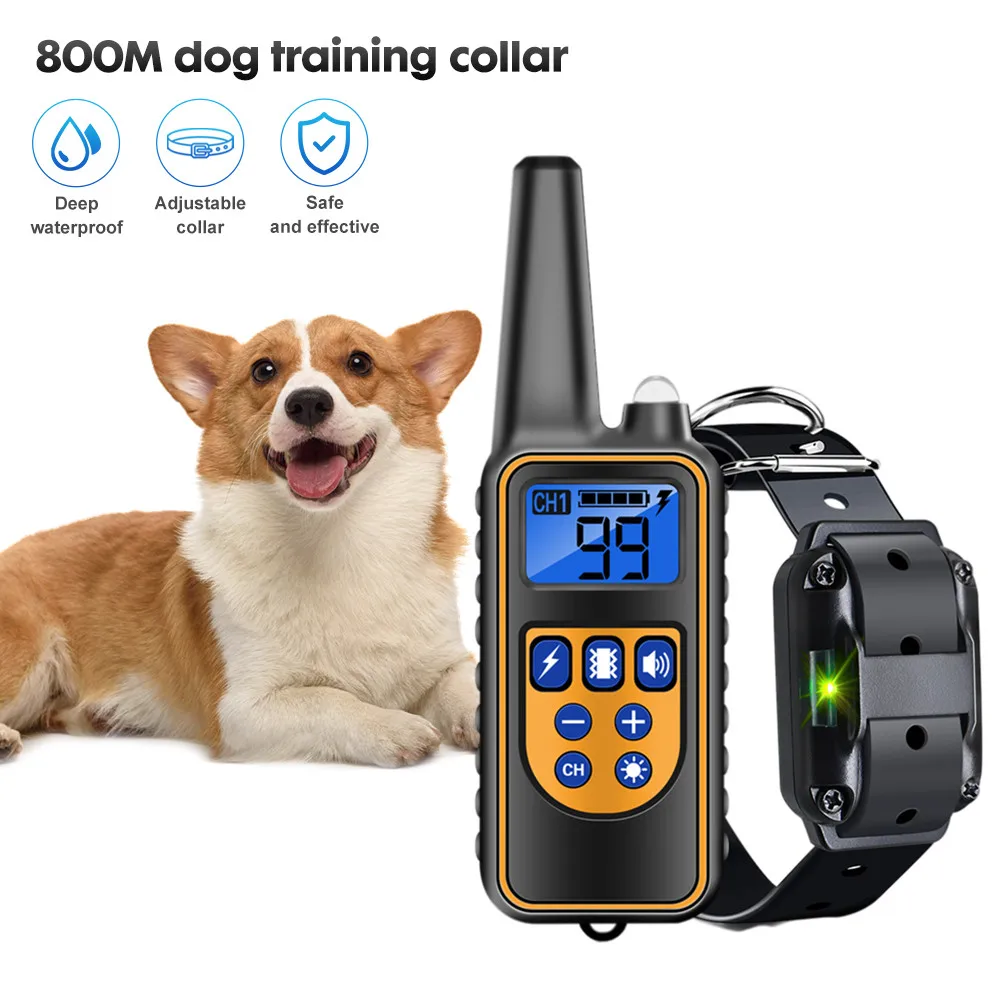 800m Dog Training Collar Pet Remote Control Device With Backlight
