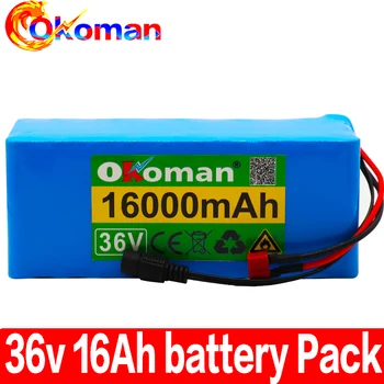

36V 16AH Electric Bike Battery Built in 20A BMS Lithium Battery Pack 36 Volt with 2A Charge Ebike Battery