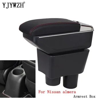 

Armrest box For nissan almera central Store content Storage box with cup holder ashtray accessories