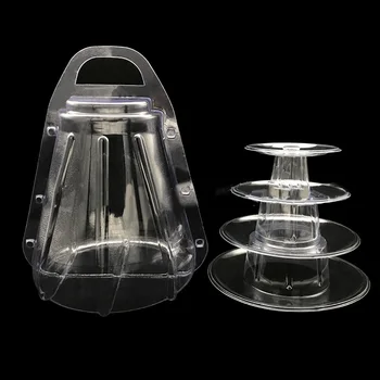 

4Tiers Tower Macaroon Tower Round Mini Macaron Tower Display Stand Rack Party