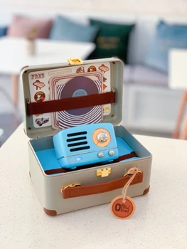 

New Maoking Little Prince OTR speaker FM radio Ness Blue Mini Bluetooth Wireless Music Metal Player MW-2 girl gift