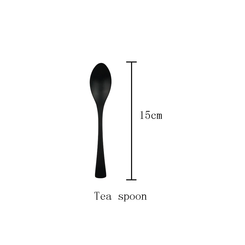 4 шт. Нож вилка ложка Flatware набор черных столовых приборов 304 столовая посуда из нержавеющей стали набор металла многоразовый набор столовой посуды для кухни