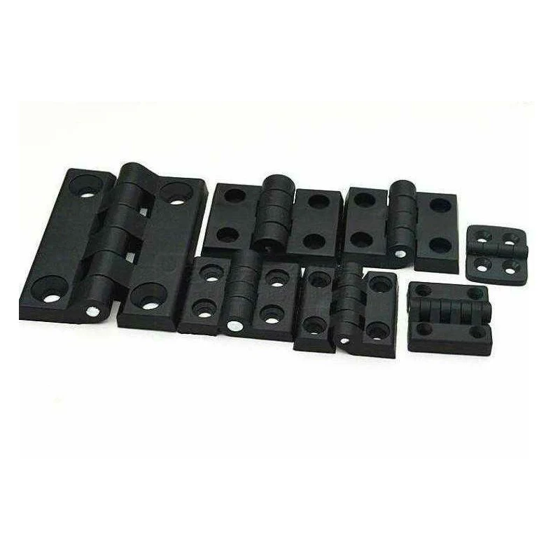 10pcs/set Black Color Nylon Plastic Butt Hinge for Wooden Box Furniture Electric Cabinet Hardware