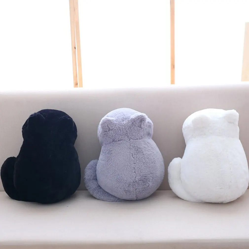 1pc Solid Cat-shaped plush pillow Cat Puppet Pillow Neutral Plush Brushed Cotton For Fabulous Softness Lovely Cuddly Cushions | Игрушки и