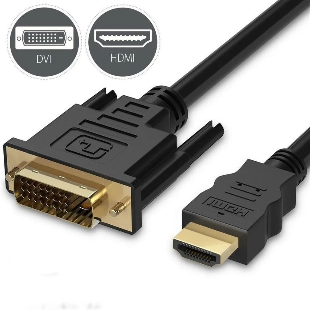 Ouhaobin HDMI to DVI HDMI cable 24+1 pin adapter cables for DVD for HDTV for XBOX High speed DVI hdmi cable 1.8M