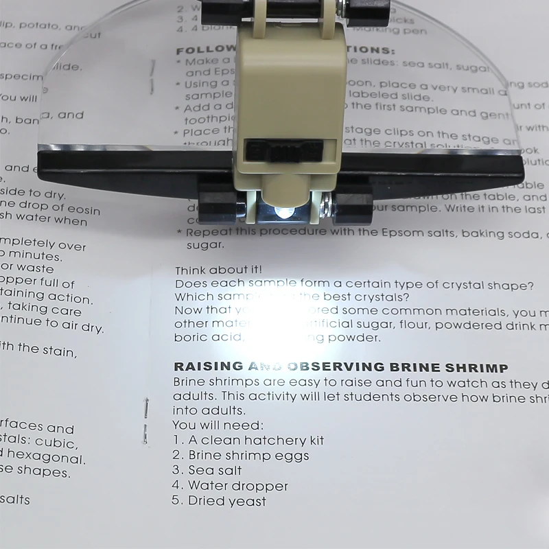 Увеличительные линзы с крупными стеклами и светодиодной подсветкой на голову