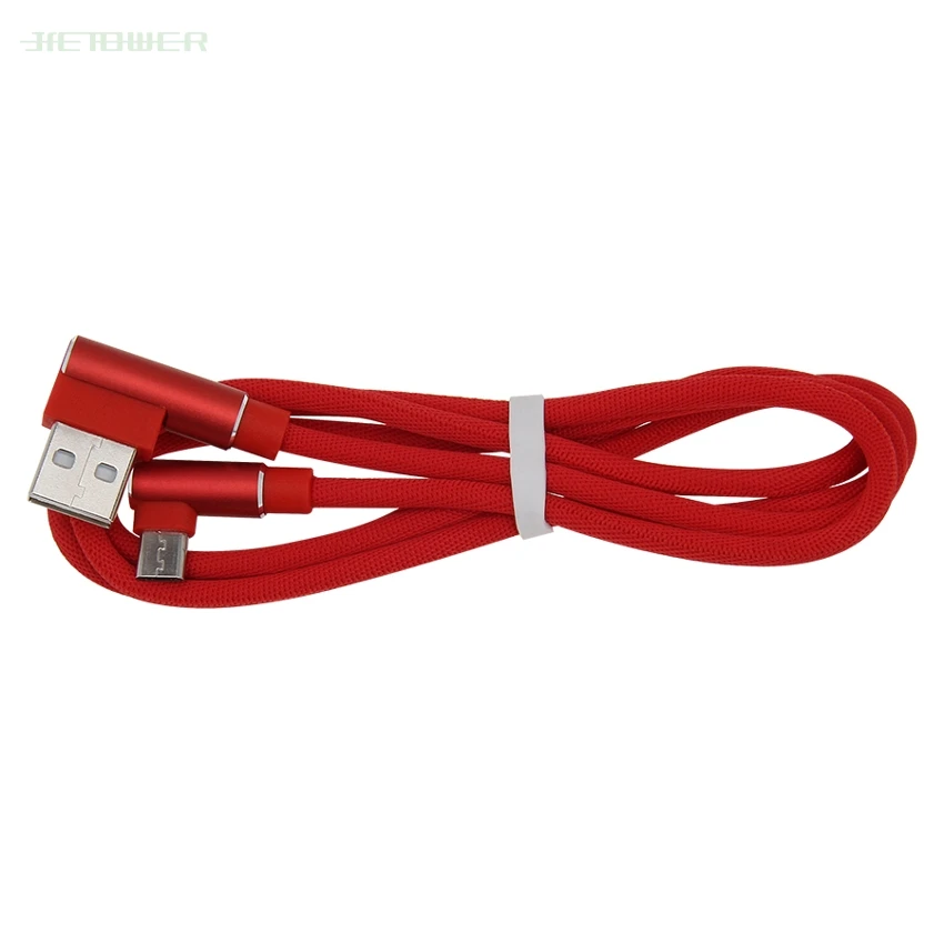 50 шт./лот 90 градусов l-образный тканевый кабель Micro USB 8Pin зарядный кабельный провод для IPhone X XR samsung S8 Nokia Xiaomi