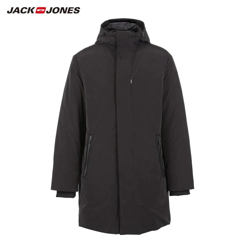 JackJones мужской длинный пуховик с капюшоном парка пальто мужская одежда