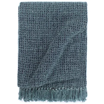 

Cotton Blankets For Beds Solid Color Throw cotton 160x210 cm indigo blue Warm Square Blanket summer office quilts