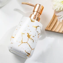 

380ml Elegant Ceramic Hand Liquid Soap Dispenser with ABS Pump Shampoo Shower Lotion Handwashing Fluid Bathroom Accessories
