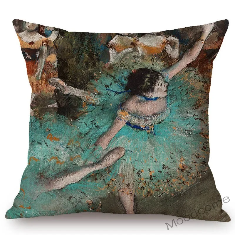 Художественная Картина маслом Edgar Degas Impressionism, коллекция балета, танцовщицы, домашний декор, диван, льняная наволочка, наволочка
