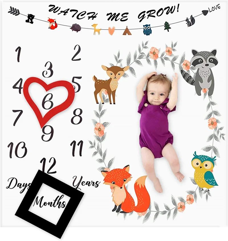 baby gifts australia personalised Popular Felt Photo Frame For Newborn Kids Growth Milestone Photography Props Frame Anniversary Full Moon Photo Frame Accessories infant photography near me