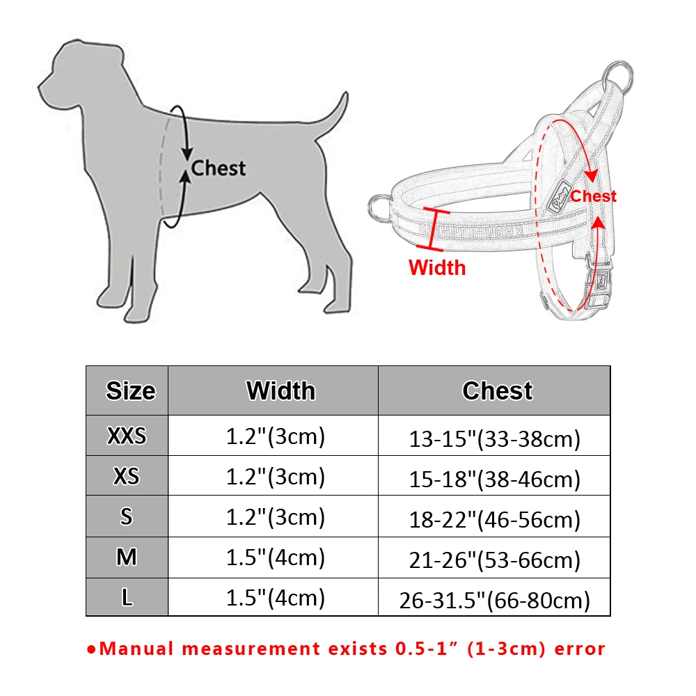 reflexivo sem alça, ajuste rápido para cães