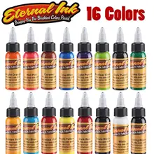 16 цветные чернила для перманентного макияжа Набор Перманентная краска для бровей подводка для глаз Tattoo краска для тела краска инструмент
