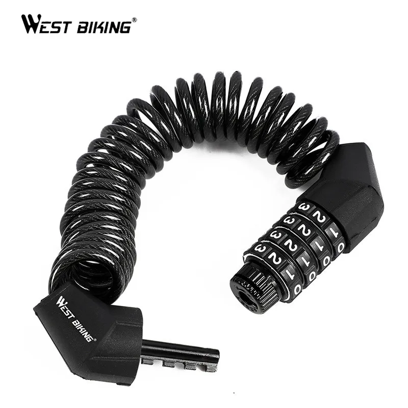 4 Digit Password Wire Lock Anti-theft Helmet Lock for Motorcycle Suitcase Bike