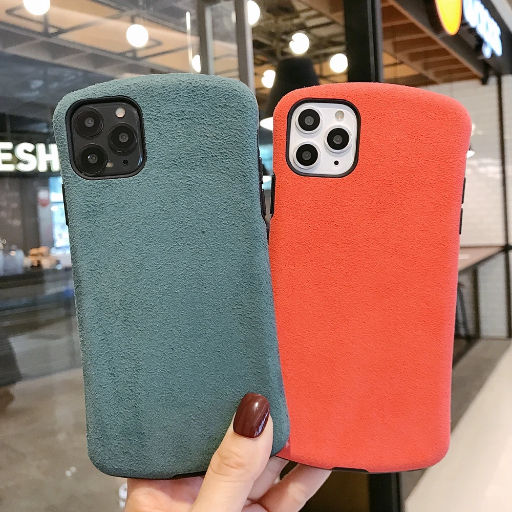 Для iPhone 11Pro Меховой чехол Xs Max пушистый шерстяной мягкий зимний тканевый для