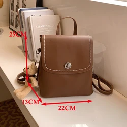 2022 High Quality Leather Backpack Women Cute Backpacks for Women Fashion Women's Backpack Luxury Small Designer Backbags Trend