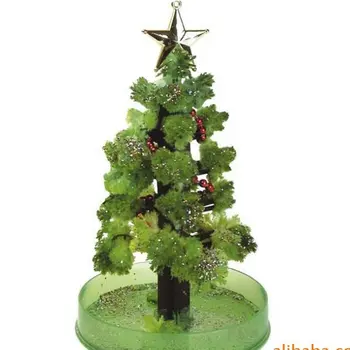 

2020 110mm DIY Green Visual Magically Grow Paper Crystals Tree Miracle Growing Christmas Trees Wunderbaum Kids Toys For Children