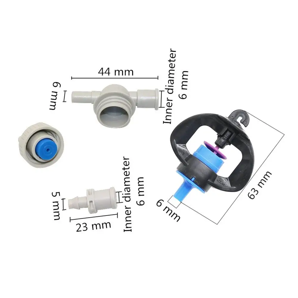Подвесной роторный распылитель с микро-соплом для теплицы, сельскохозяйственный распылитель для увлажнения, распылитель, 5 комплектов