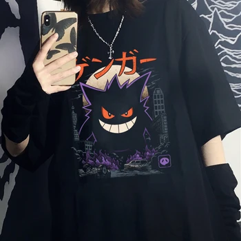 

2020 Summer Clothes Gengar Kaiju Japan Style Harajuku T Shirt Aesthetic Gothic Women T-Shirt Short Sleeve O-Neck Tops Tee Shirts
