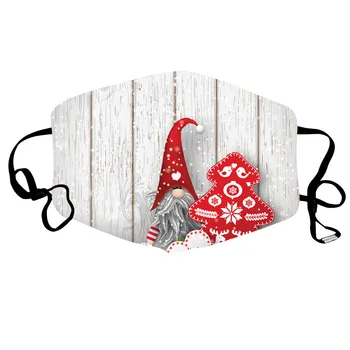 

New Year Mask Washable Fashion Mascarilla Adult Christmas Cartoon Scandinavian Gnomes Reusable Print Washable Face Mask #GM